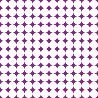 Mor arka planda büyük beyaz benekler. Kusursuz bir vektör (illüstrasyon) modelidir.