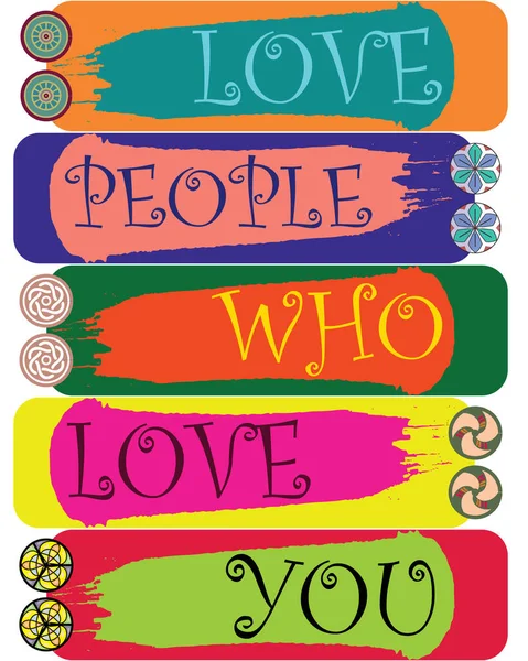 Színes Póló Grafikai Tervezés Tipográfia Love People Who Love You — Stock Vector