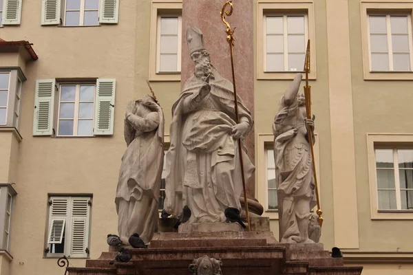 Annasäule Der Maria Theresien Straße Eine Statue Der Jungfrau Maria — Stockfoto