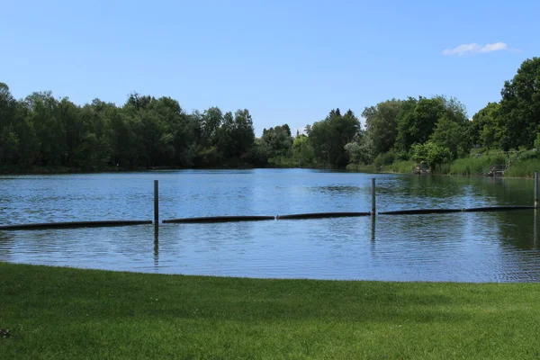 Lago Bruggerloch Hoechst Vorarlberg Áustria — Fotografia de Stock