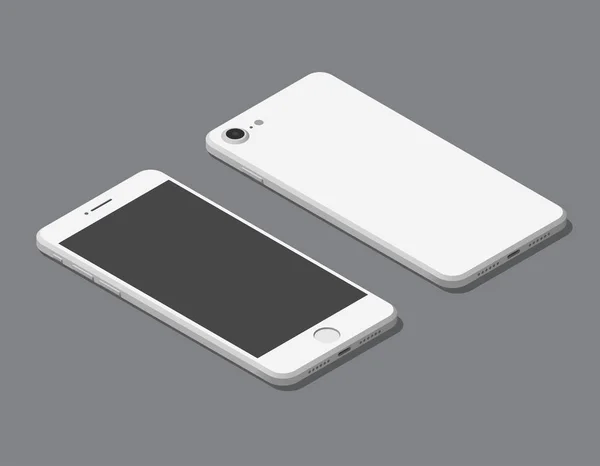 Izometrikus Sík Smartphone Makett Mobil Alkalmazások Korszerű Kommunikációs Technológiákkal — Stock Vector