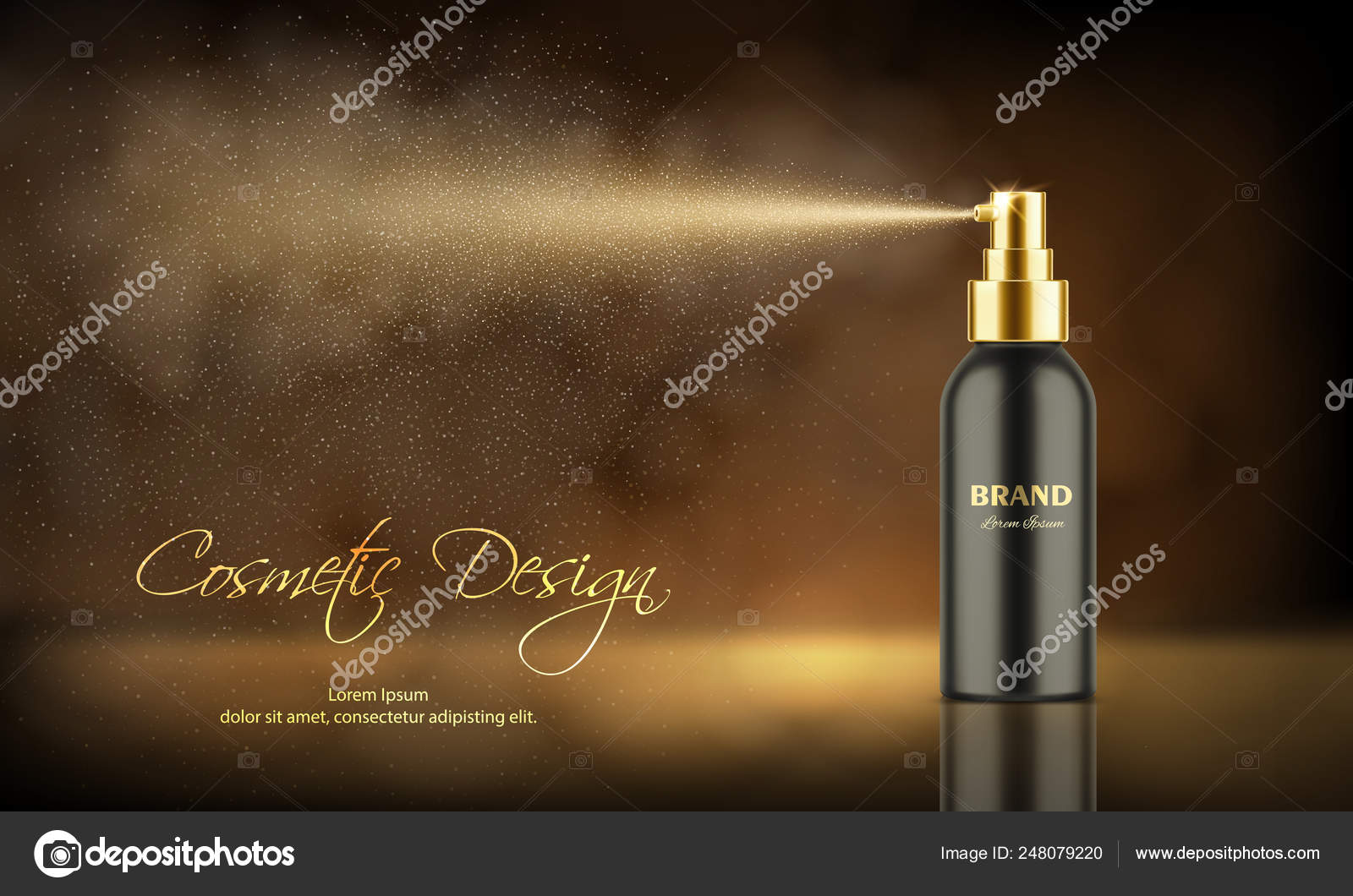 Download Luxury Spray Bottle Deodorant Or Freshener With Mist Of Atomizer Vector Image By C Robertovich1 Vector Stock 248079220