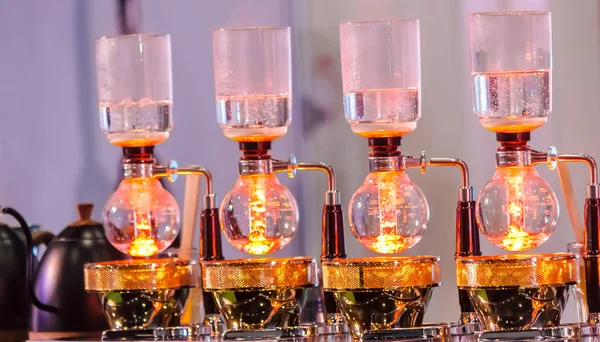 Syphon Kaffee Oder Vakuum Kaffee Ist Voll Eintauchen Geschmackvolle Gemischte — Stockfoto