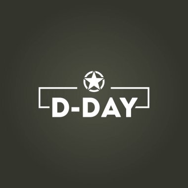 Anma anı için Normandiya Çıkarması Vektör Tasarımı Çizimi