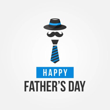 Kutlama anı için Mutlu Babalar Günü Vektör Tasarımı İllüstrasyonu