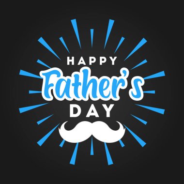 Kutlama anı için Mutlu Babalar Günü Vektör Tasarımı İllüstrasyonu