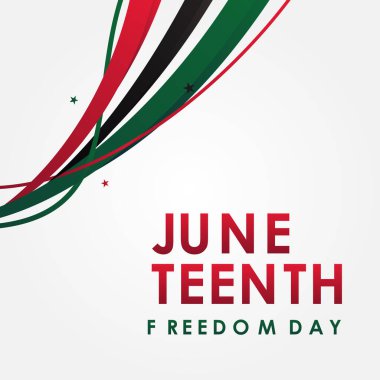 Haziran Özgürlük Günü Vektör Tasarım İllüstrasyonu Kutlama Anı