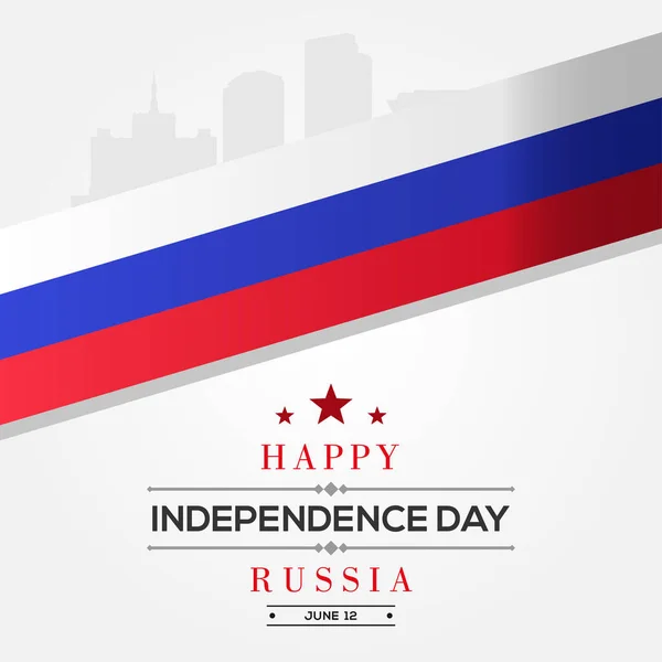 Glückliches Russland Unabhängigkeitstag Vector Design Illustration Für Feiern Moment — Stockvektor