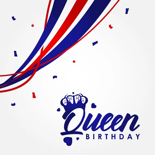 Happy Queens Day Vector Design Illustration Celebrate Moment — Stock Vector