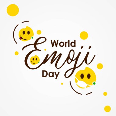Kutlama anı için Dünya Emoji Günü Vektör Tasarımı İllüstrasyonu