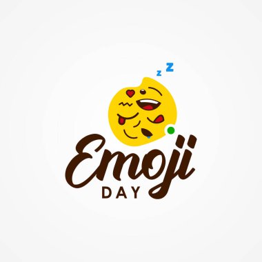 Kutlama anı için Dünya Emoji Günü Vektör Tasarımı İllüstrasyonu