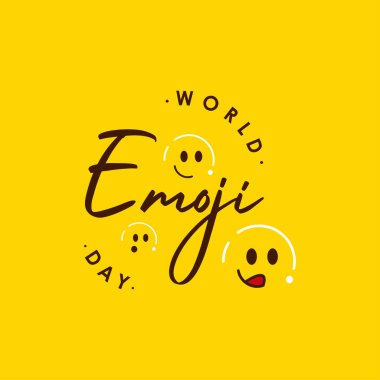 Kutlama anı için Dünya Emoji Günü Vektör Tasarımı İllüstrasyonu