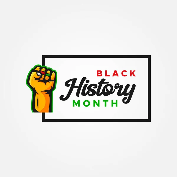 Black History Month Διάνυσμα Σχεδιασμός Εικονογράφηση Για Γιορτάστε Στιγμή — Διανυσματικό Αρχείο