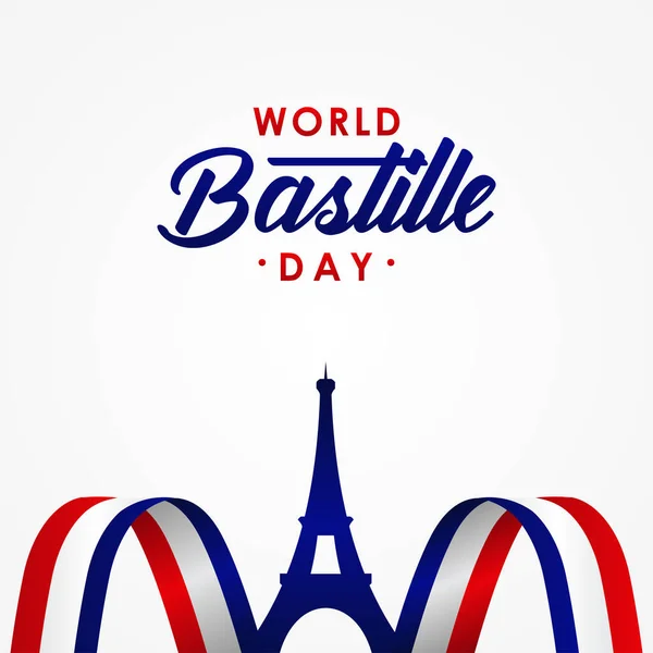 Happy Bastille Day Vector Design Illustration Celebrate Moment — Stock Vector