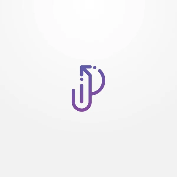 Omhoog Logo Vector Ontwerp Illustratie Voor Bedrijf — Stockvector