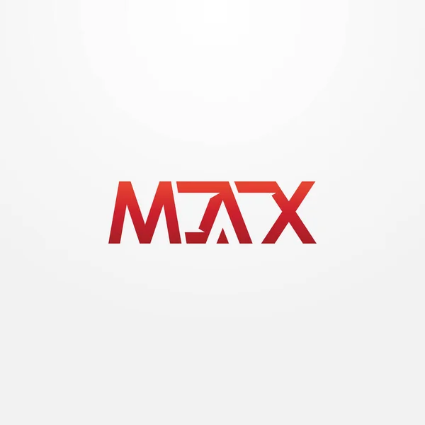 Ilustração Projeto Vetor Logotipo Max Para Empresa — Vetor de Stock