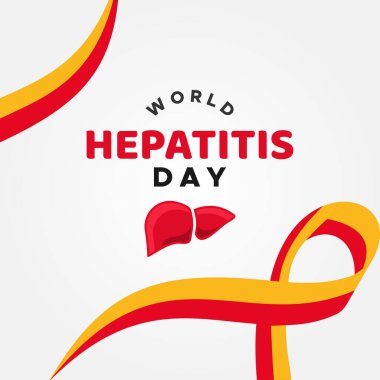 Kutlama anı için Dünya Hepatit Günü Vektör Tasarımı İllüstrasyonu