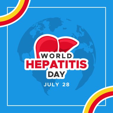 Kutlama anı için Dünya Hepatit Günü Vektör Tasarımı İllüstrasyonu
