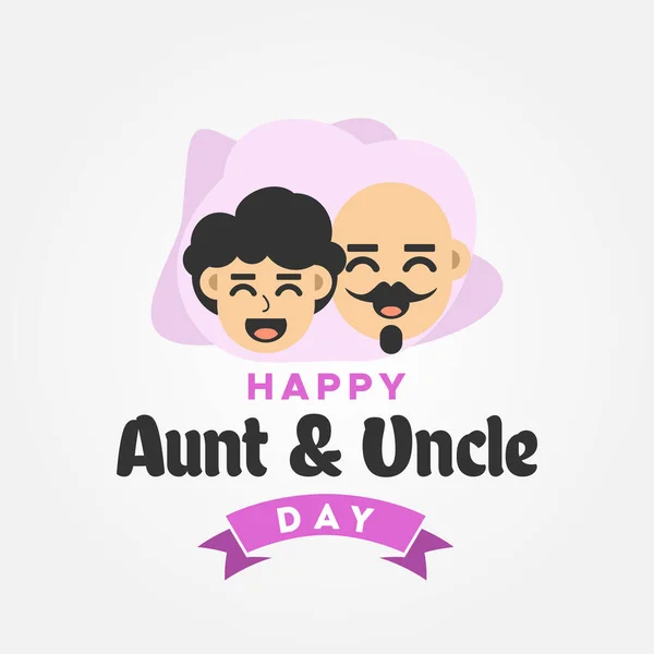 Boldog Nagynéni Nagybácsi Day Vector Design Illusztráció Ünnepi Pillanat — Stock Vector