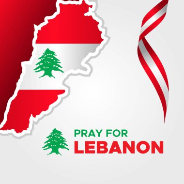 Pray For Lebanon Vector Design Illustration For Accident Moment clipart