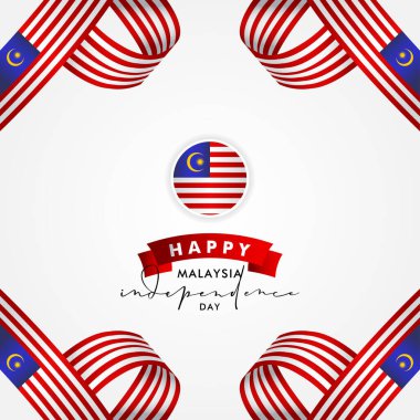 Kutlama anı için Malezya Bağımsızlık Günü Vektör Tasarımı İllüstrasyonu