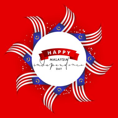Kutlama anı için Malezya Bağımsızlık Günü Vektör Tasarımı İllüstrasyonu