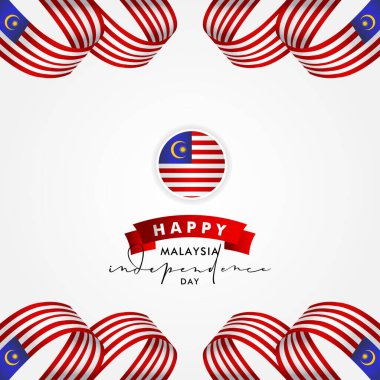 Kutlama anı için Malezya Bağımsızlık Günü Vektör Tasarımı İllüstrasyonu