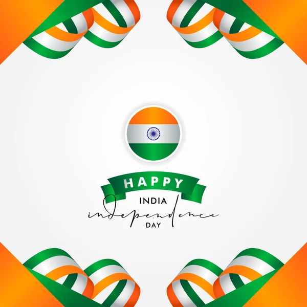 Ilustración Del Diseño Vectorial Del Día Independencia India Para Celebrar — Vector de stock