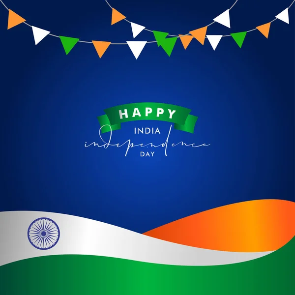 Ilustración Del Diseño Vectorial Del Día Independencia India Para Celebrar — Vector de stock