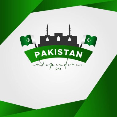 Pakistan Bağımsızlık Günü Vektör Tasarımı Anı Kutlamak İçin İllüstrasyon