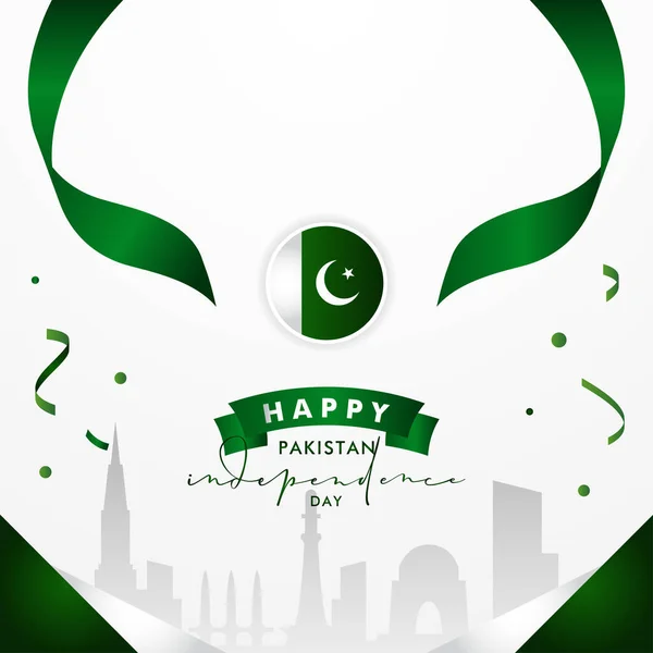 パキスタン独立記念日ベクトルデザインイラスト — ストックベクタ