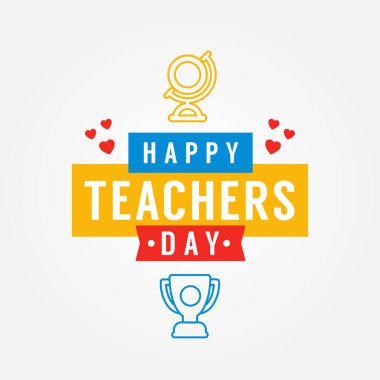 Anı kutlamak için Öğretmenler Günü Vektör Tasarımı İllüstrasyonunuz kutlu olsun.