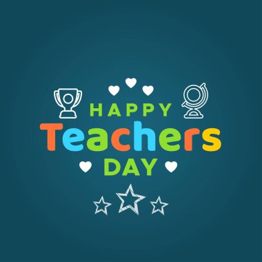Anı kutlamak için Öğretmenler Günü Vektör Tasarımı İllüstrasyonunuz kutlu olsun.