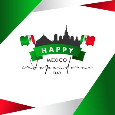 Meksika Bağımsızlık Günü Vektör Tasarımı Anı Kutlamak için İllüstrasyon