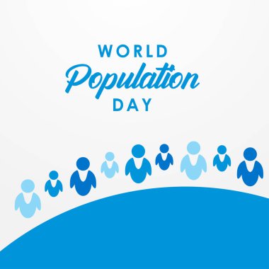 Kutlama anı için Dünya Nüfus Günü Vektör Tasarımı İllüstrasyonu