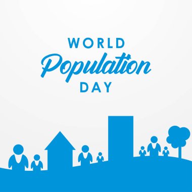 Kutlama anı için Dünya Nüfus Günü Vektör Tasarımı İllüstrasyonu