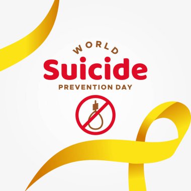 Anı Kutlamak İçin Dünya İntiharı Önleme Günü Vektör Tasarımı İllüstrasyonu