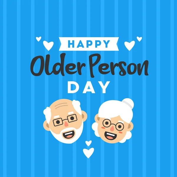 Happy Older Person Day Vector Ontwerp Illustratie Voor Celebrate Moment — Stockvector