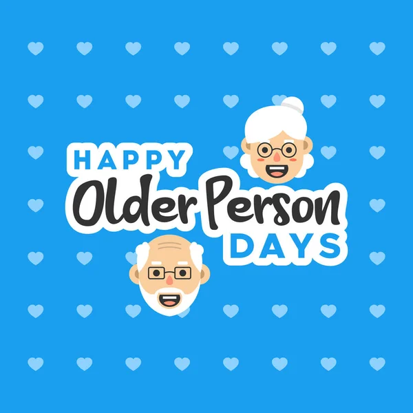 Happy Older Person Day Vector Ontwerp Illustratie Voor Celebrate Moment — Stockvector