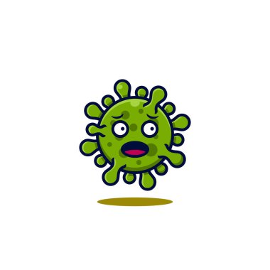 Coronavirus Emoji Vektör Tasarımı Banner ve Arkaplan Çizimi