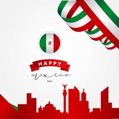 Meksika Bağımsızlık Günü Vektör Tasarımı Anı Kutlamak için İllüstrasyon