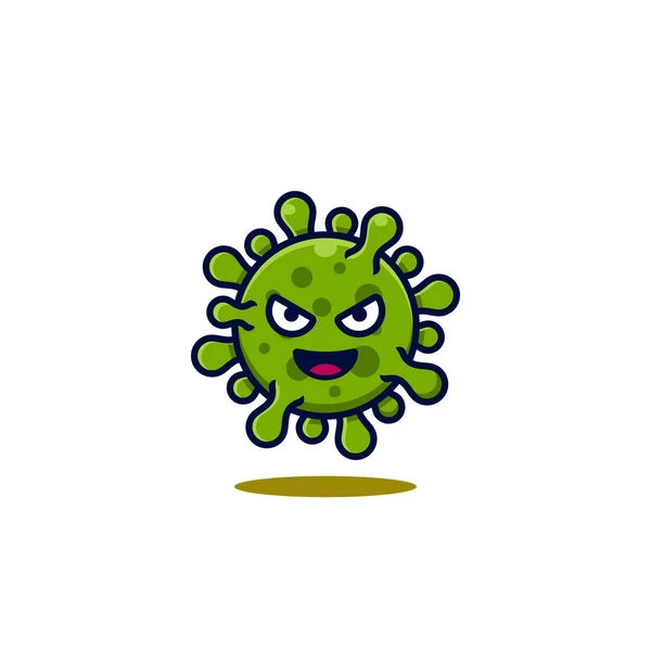 Ilustrasi Desain Emoji Vektor Coronavirus Untuk Banner Dan Latar Belakang - Stok Vektor