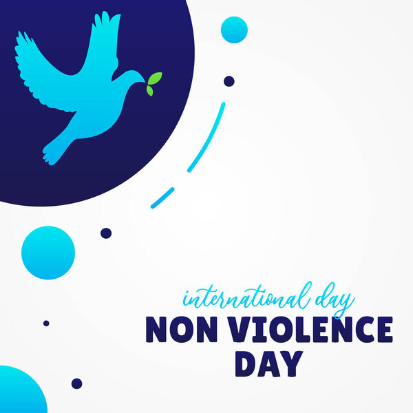 Internaional Day Of Non Violance Day Vector Design Illustration For Banner and Background