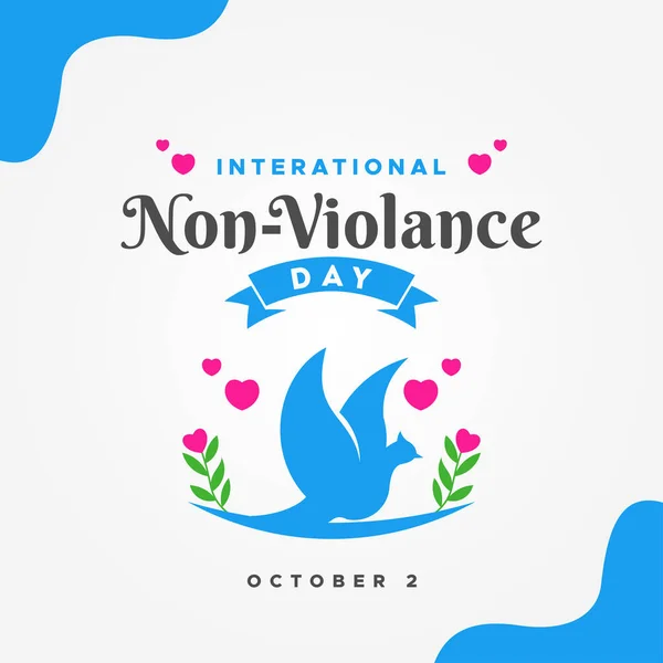 Internaional Day Non Violance Day Vector Design Illustration Banner Background — 스톡 벡터