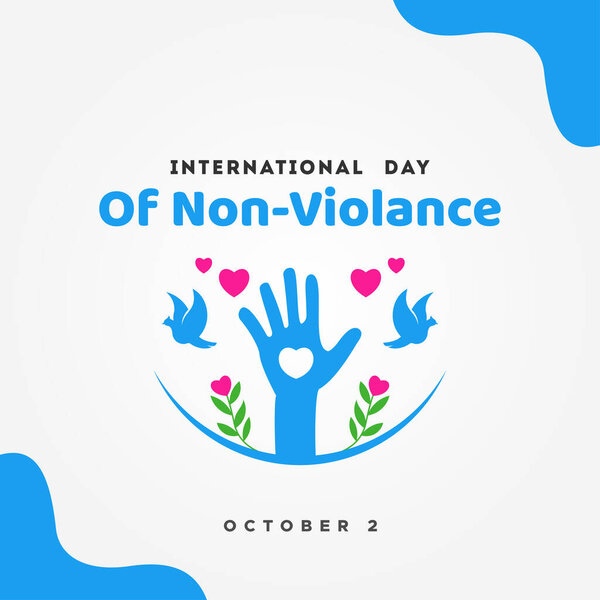 Internaional Day Of Non Violance Day Vector Design Illustration For Banner and Background