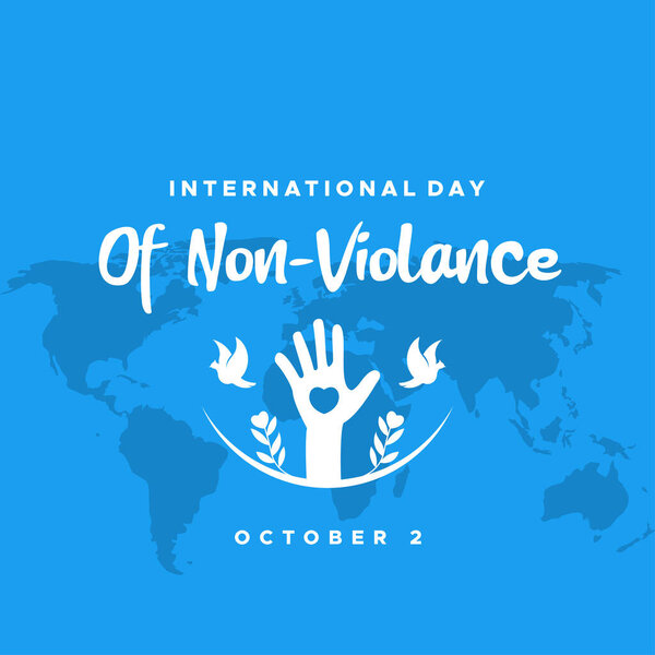 Internaional Day Of Non Violance Day Vector Design Illustration For Banner and Background