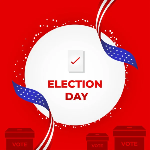 Illustrazione Progettazione Del Vettore Giorno Elezione Del Presidente Bandiera Priorità — Vettoriale Stock