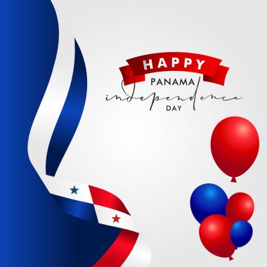 Panama Bağımsızlık Günü Vektör Tasarımı Sancak ve Arkaplan Çizimi