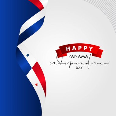 Panama Bağımsızlık Günü Vektör Tasarımı Sancak ve Arkaplan Çizimi
