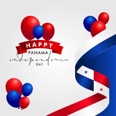Panama Bağımsızlık Günü Vektör Tasarımı Sancak ve Arkaplan Çizimi